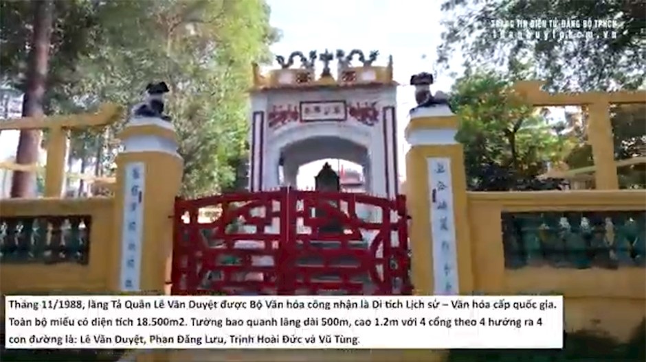 [Video] Lăng miếu Tả Quân Lê Văn Duyệt: Công trình nghệ
                        thuật ghi dấu văn hóa Gia Định xưa