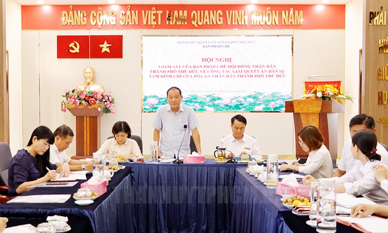 Giám sát công tác giải quyết án dân sự tạm đình chỉ của
                        Tòa án Nhân dân TP Thủ Đức